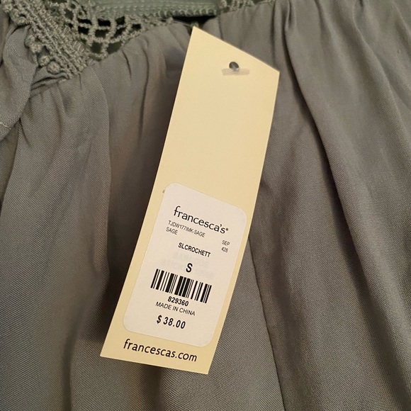 Francesca’s Arial Crochet Open Back Blouse - Picture 4 of 6